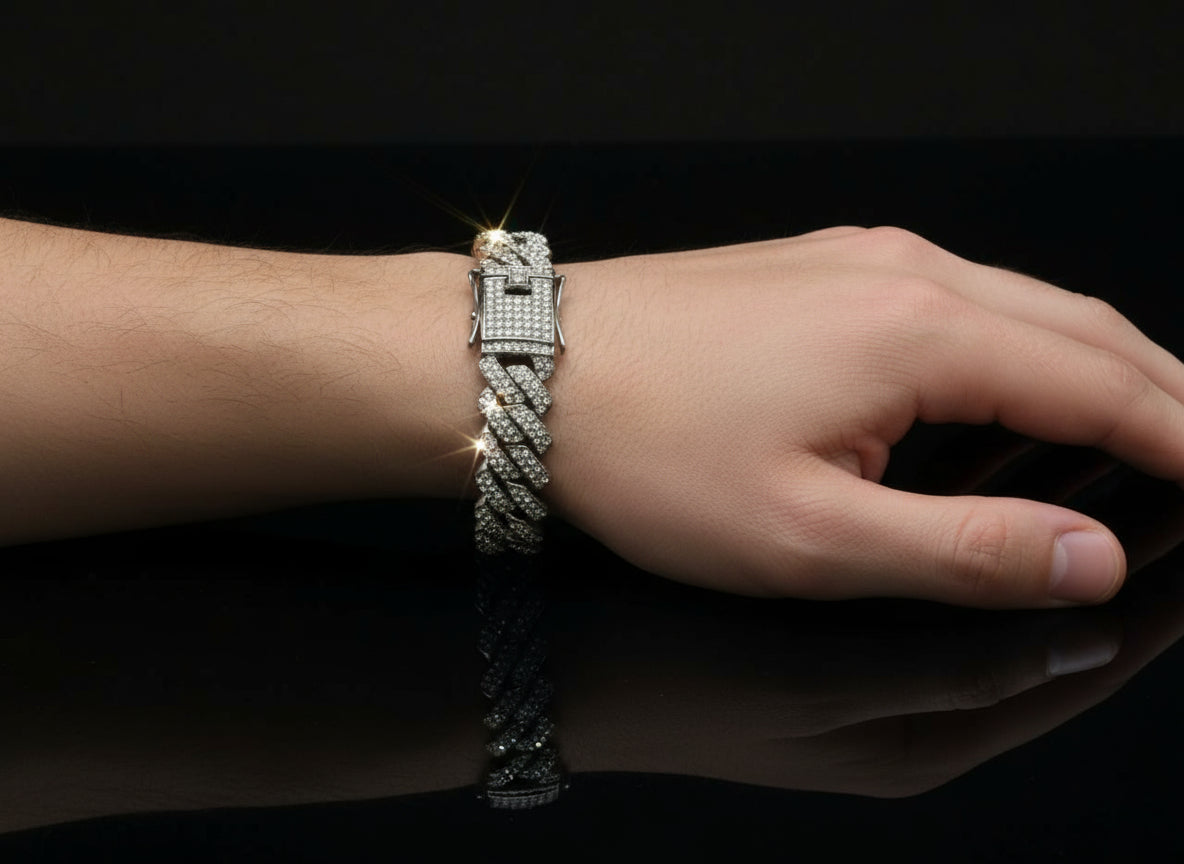 Silver Stainless Steel bracelet zebra style - Orna Store