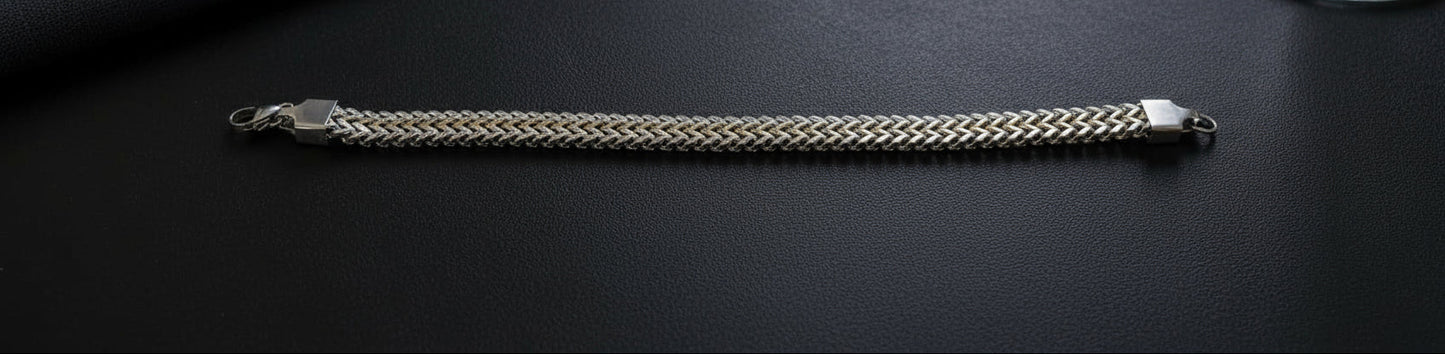 Silver bracelet Straight Boxy style - Orna Store