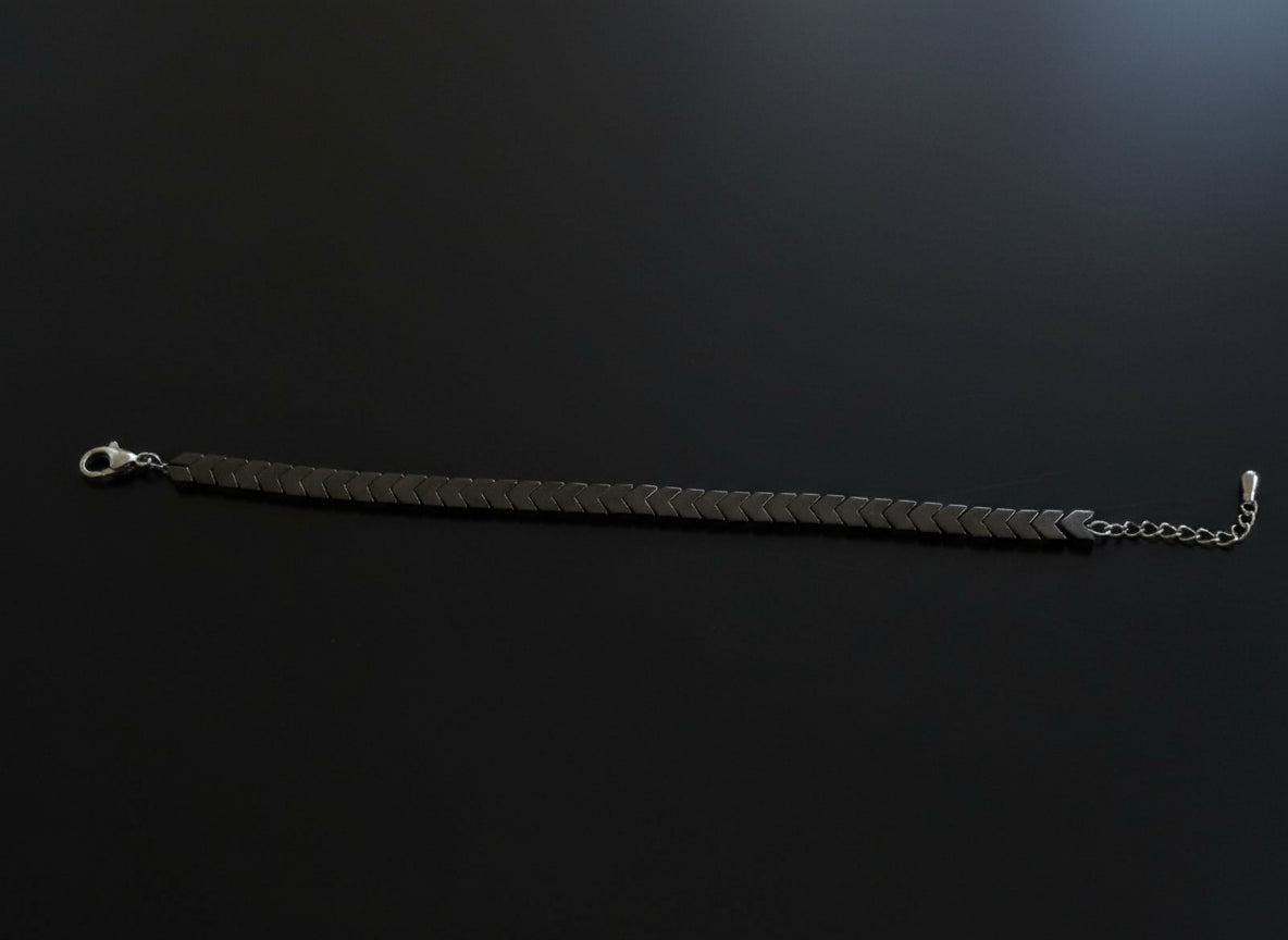 Dark Silver Arrow Stainless Steel Bracelet - Orna Store