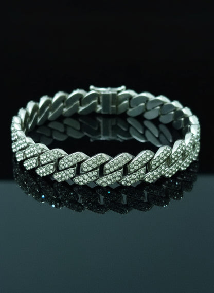 Silver Stainless Steel bracelet zebra style - Orna Store