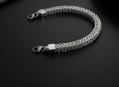 Silver bracelet Straight Boxy style - Orna Store