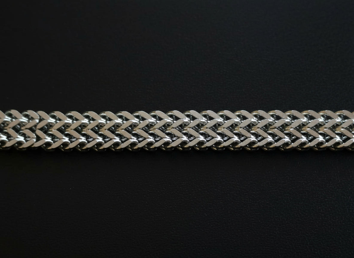 Silver bracelet Straight Boxy style - Orna Store