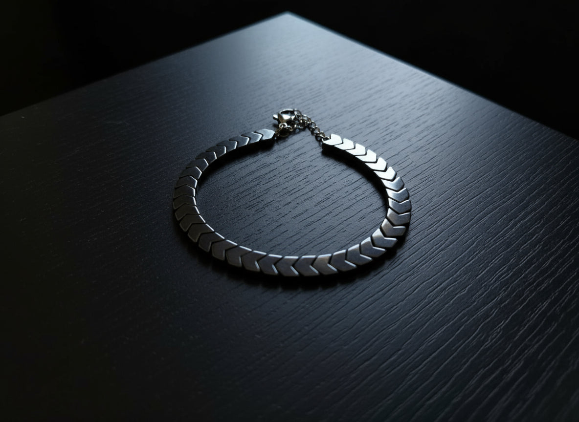 Dark Silver Arrow Stainless Steel Bracelet - Orna Store