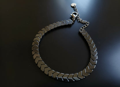 Dark Silver Arrow Stainless Steel Bracelet - Orna Store