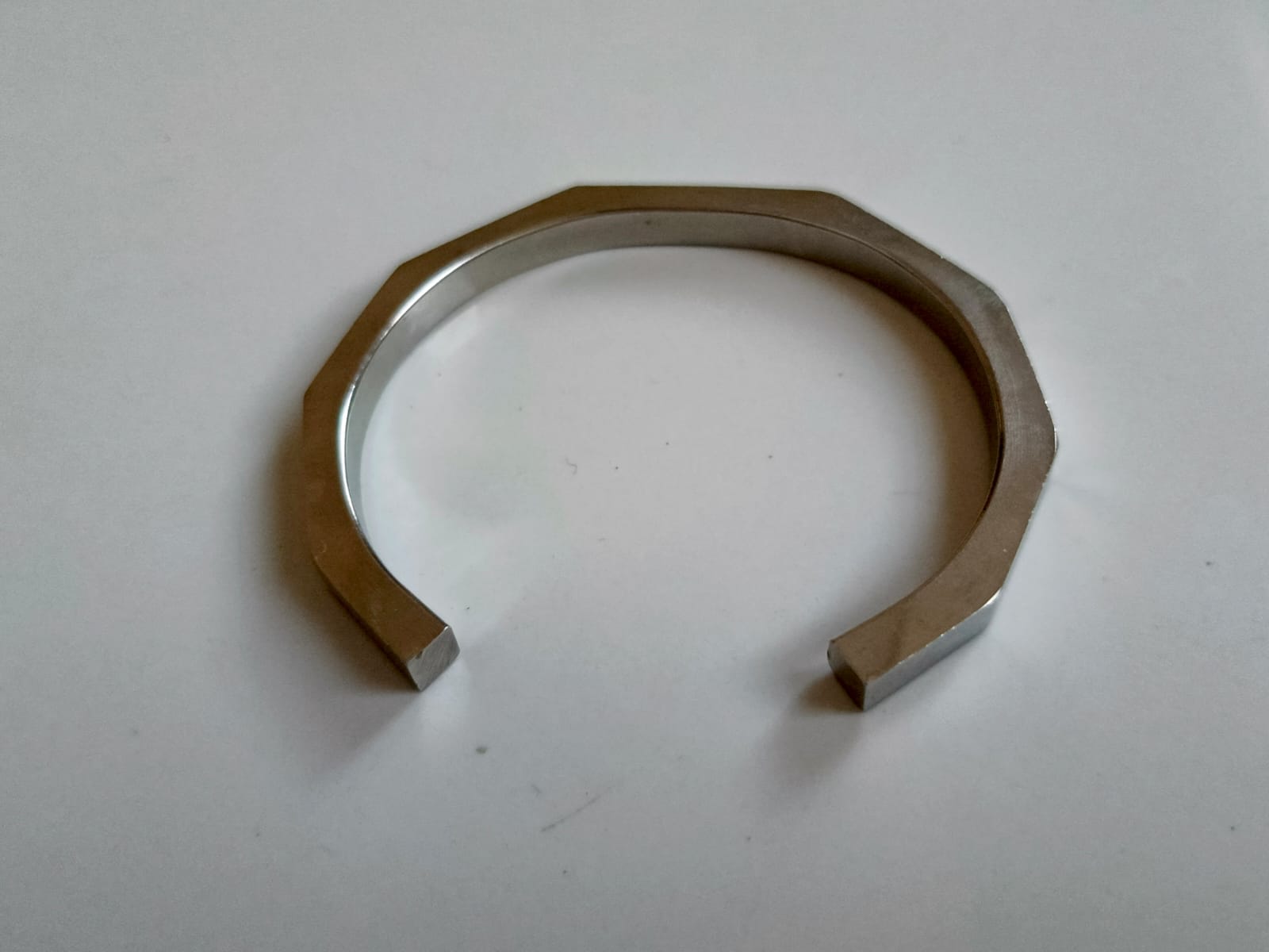 Silver Stainless Steel Straight Bangle - Orna Store