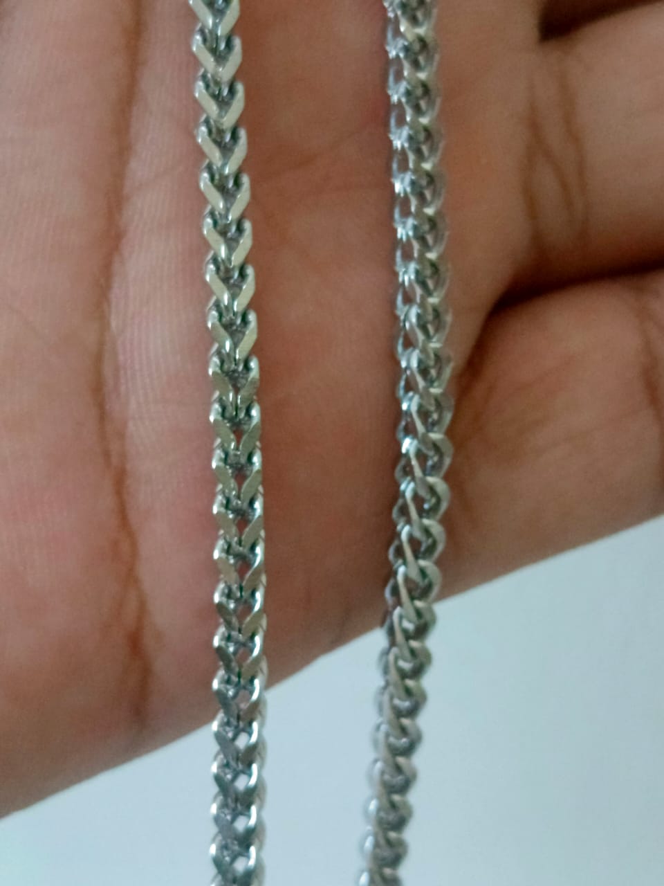Silver Stainless Steel Chain Cubic Style - Orna Store