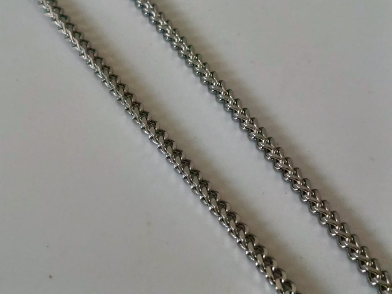 Silver Stainless Steel Chain Cubic Style - Orna Store