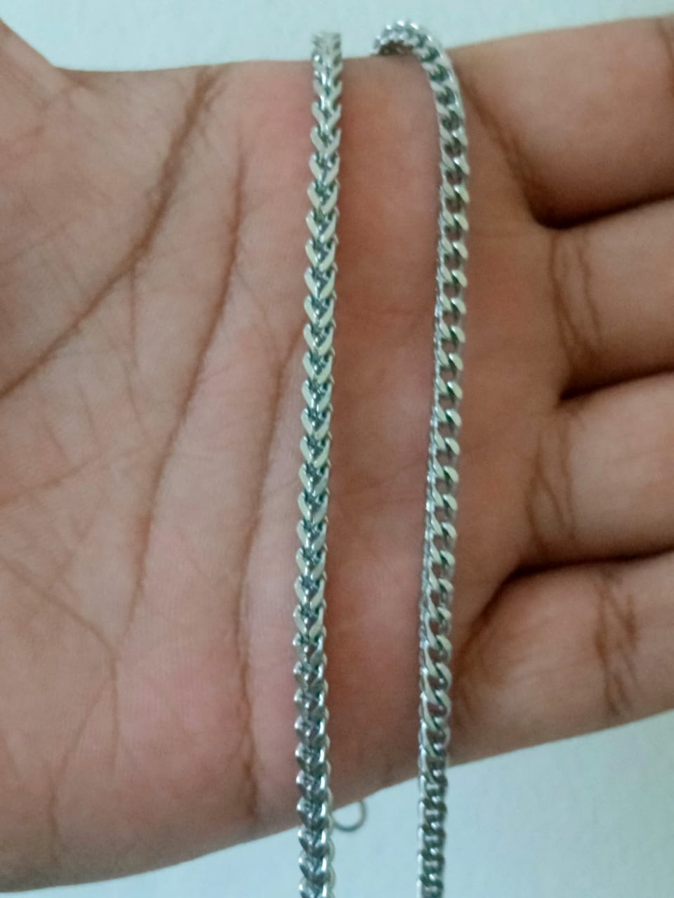 Silver Stainless Steel Chain Cubic Style - Orna Store