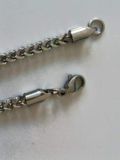 Silver Stainless Steel Chain Cubic Style - Orna Store