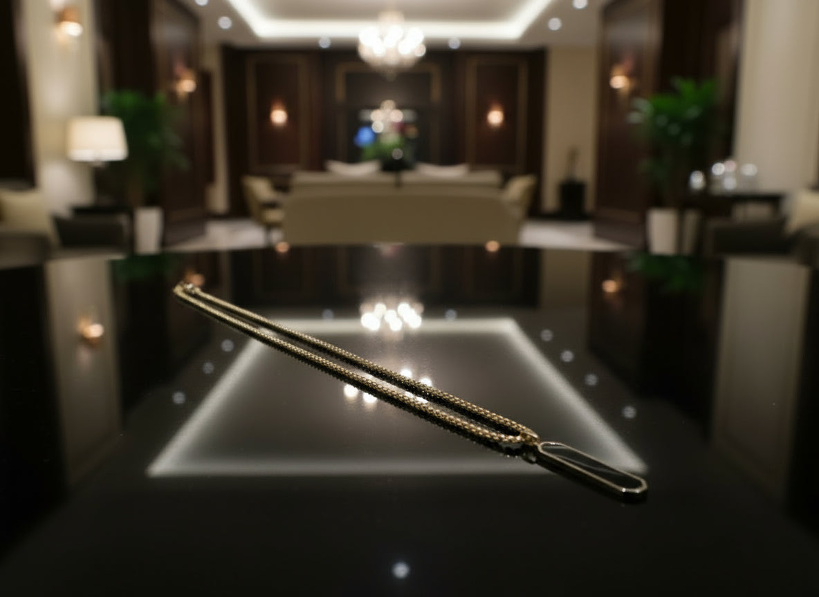 Black Bar pendant with Stainless Steel Chain - Orna Store