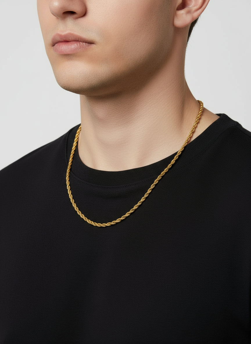 Golden Stainless Steel Chain Thin - Orna Store